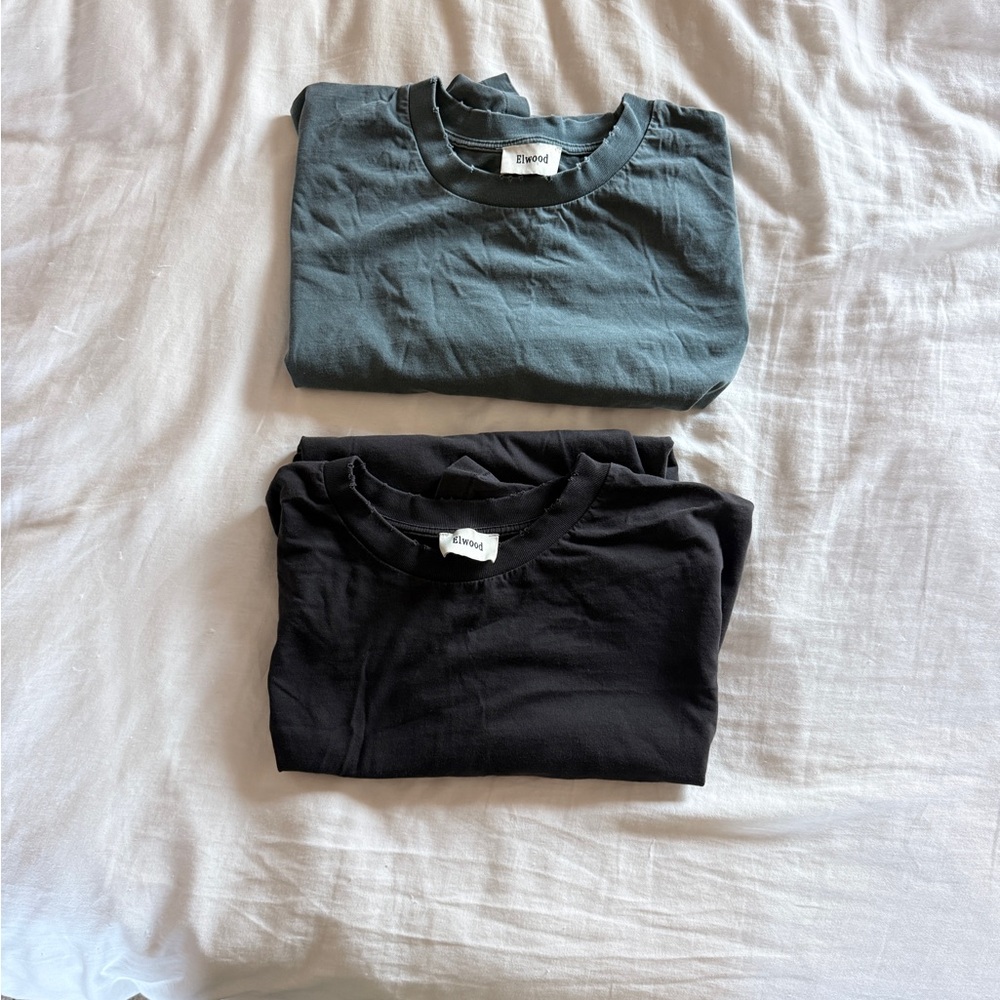 Elwood Core Tee 2 pack slate and black XL